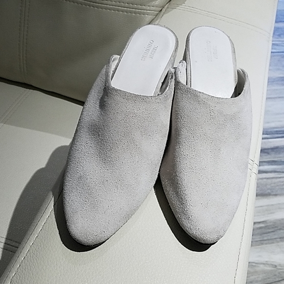 URBAN OUTFITTERS LEATHER SUEDE CHUNKY HEEL MULES… - Picture 2 of 8